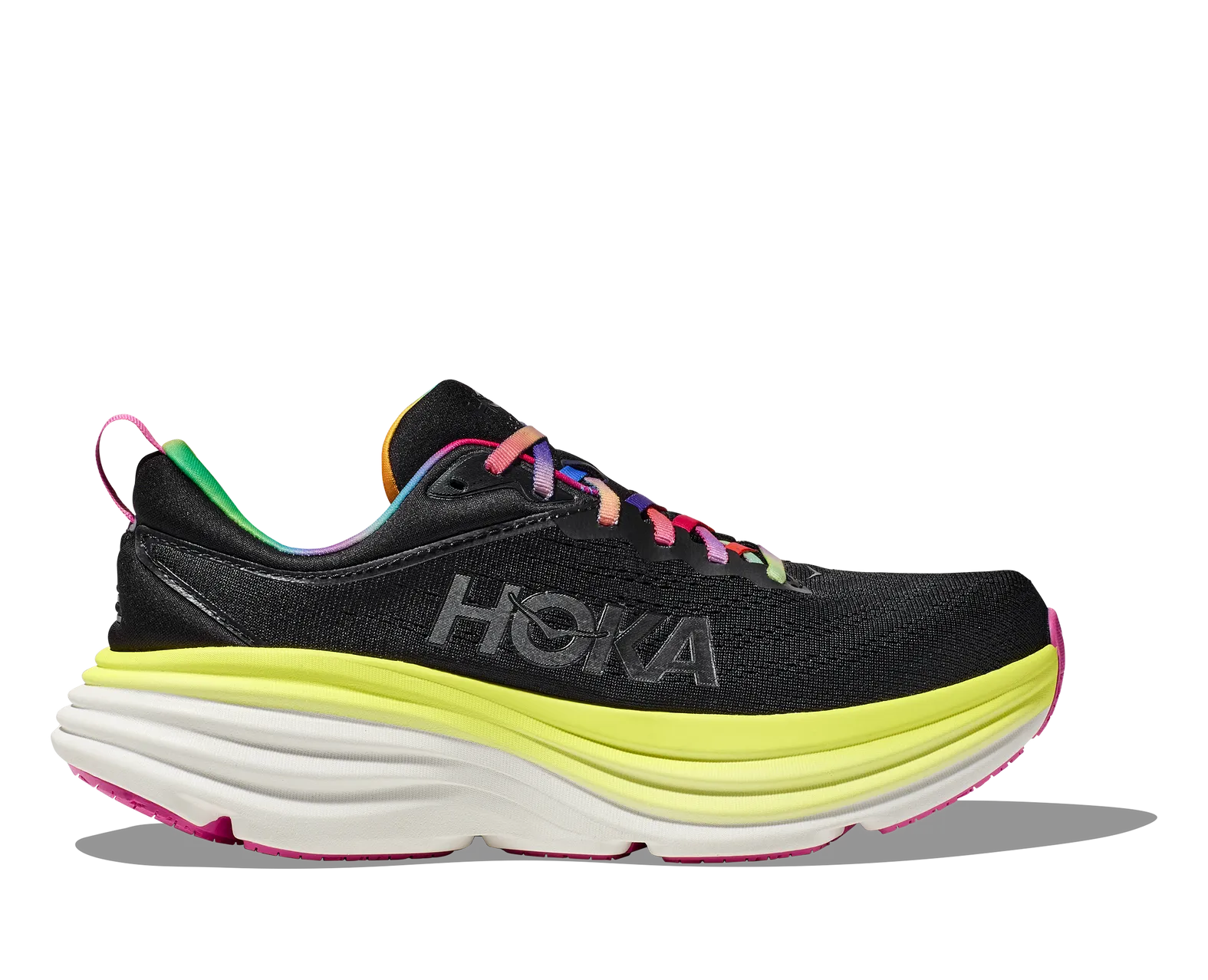 Hoka One One - Bondi 8 - Running Shoes - Black - Men\'s - 10.5D - 1123202 BWHT Bondi 8 Max Cushioned Road Running Shoe | HOKA® main image 2